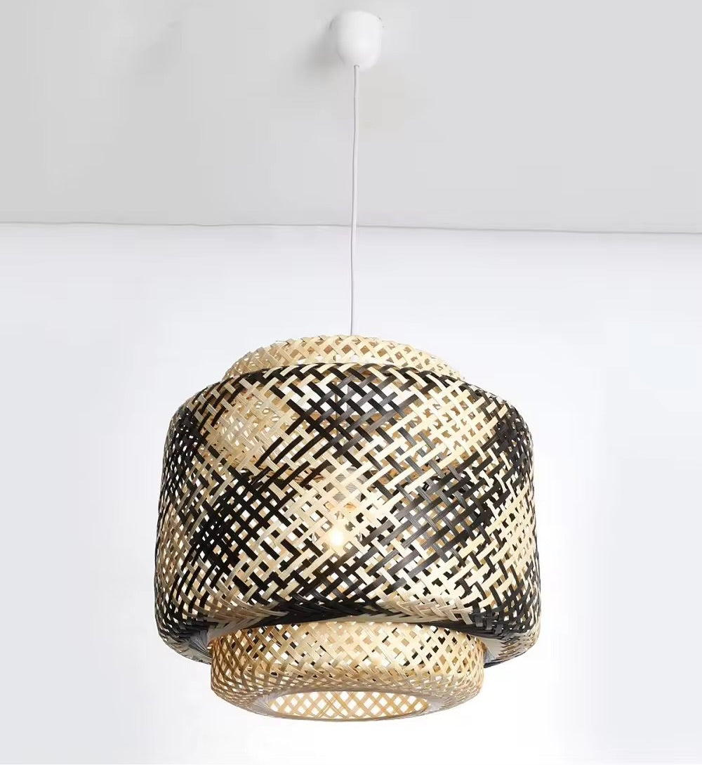 Burberry Bamboo Pendant Light - Woven Natural Design