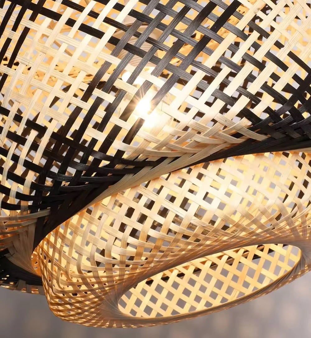 Burberry Bamboo Pendant Light - Woven Natural Design
