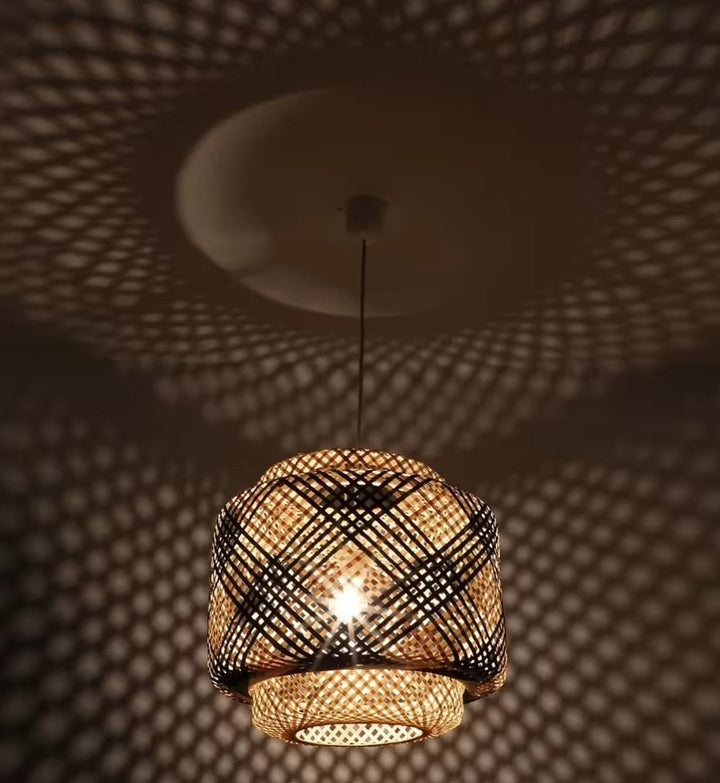 Burberry Bamboo Pendant Light - Woven Natural Design