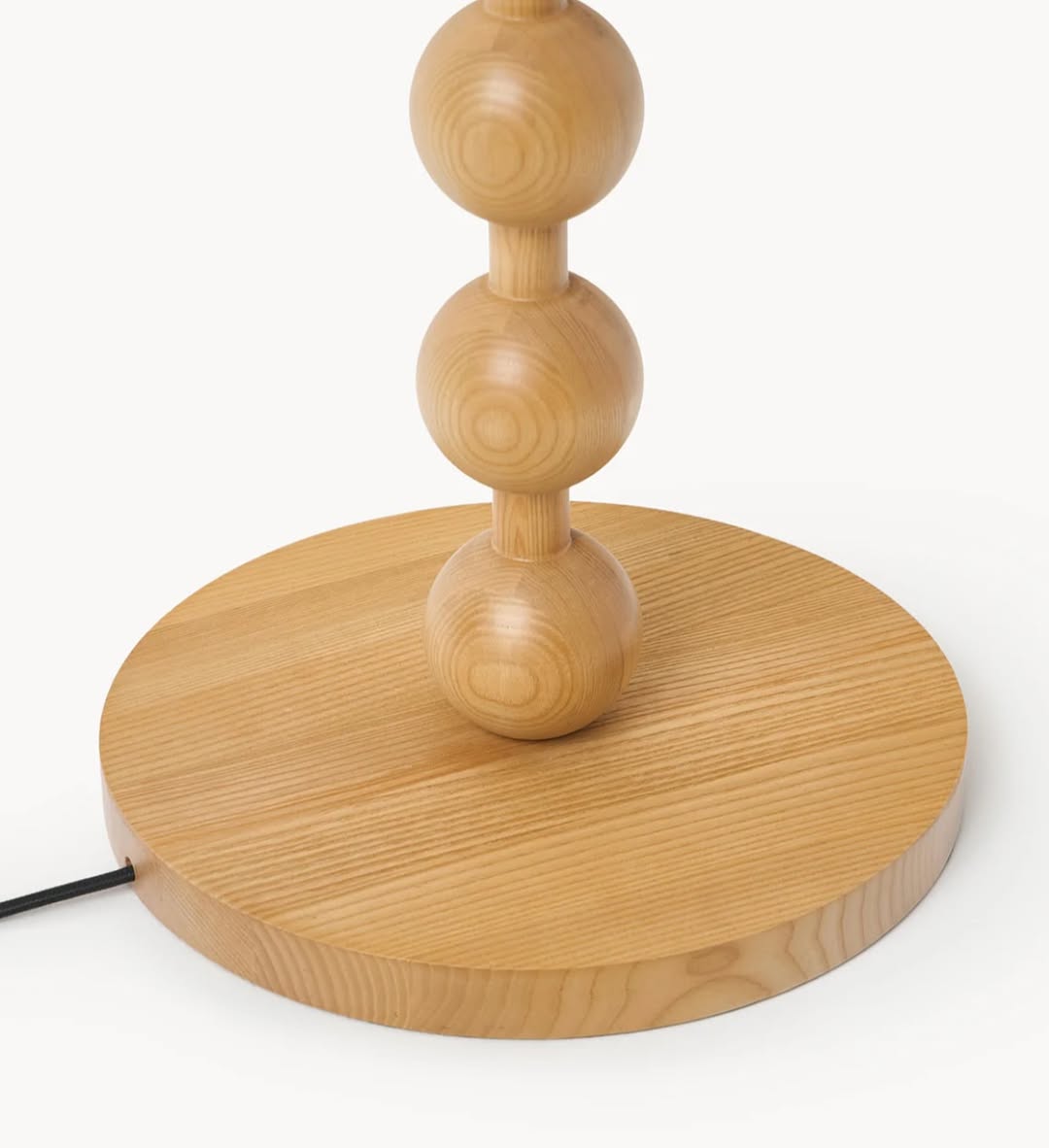 Wooden Sphere Floor Lamp