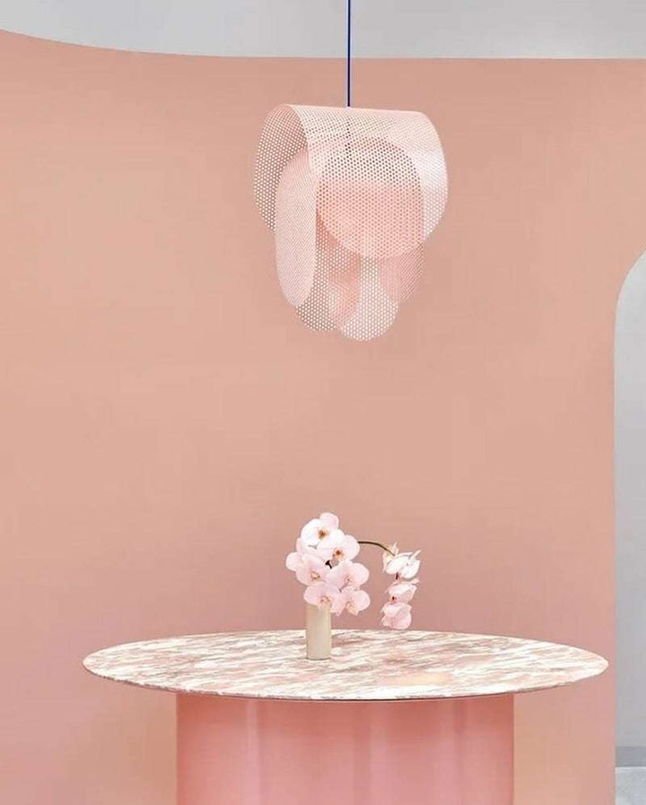 Pink Light Designes Modern Sculptural Pink Pendant LightMake a bold design statement with ...