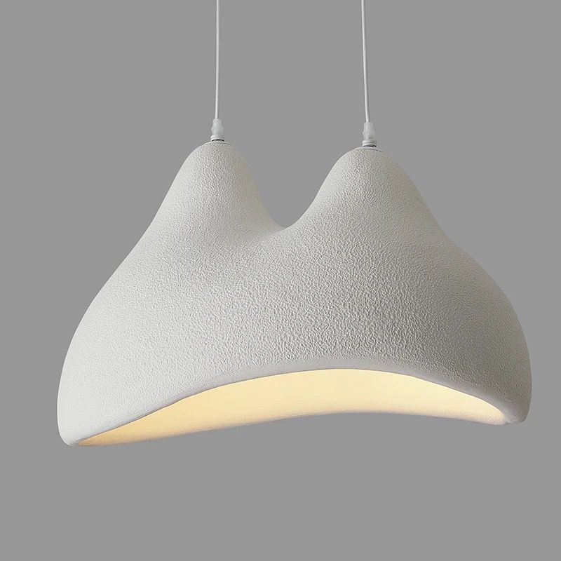 Modern Dual-Shape Pendant Light - White Sculptural Design