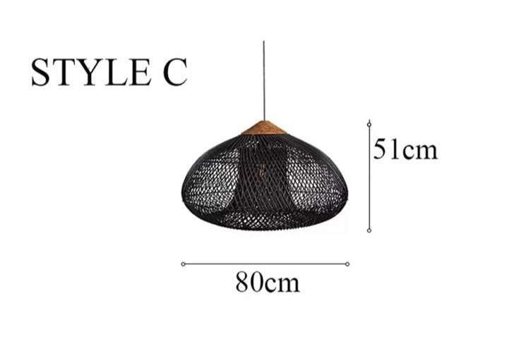 Handwoven Bamboo Pendant Light