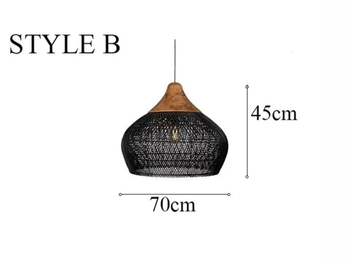 Handwoven Bamboo Pendant Light