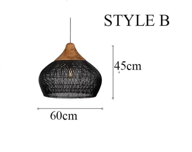 Handwoven Bamboo Pendant Light