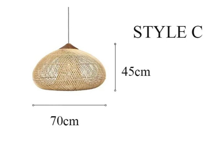 Handwoven Bamboo Pendant Light