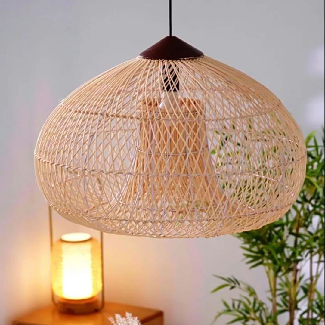 Handwoven Bamboo Pendant Light