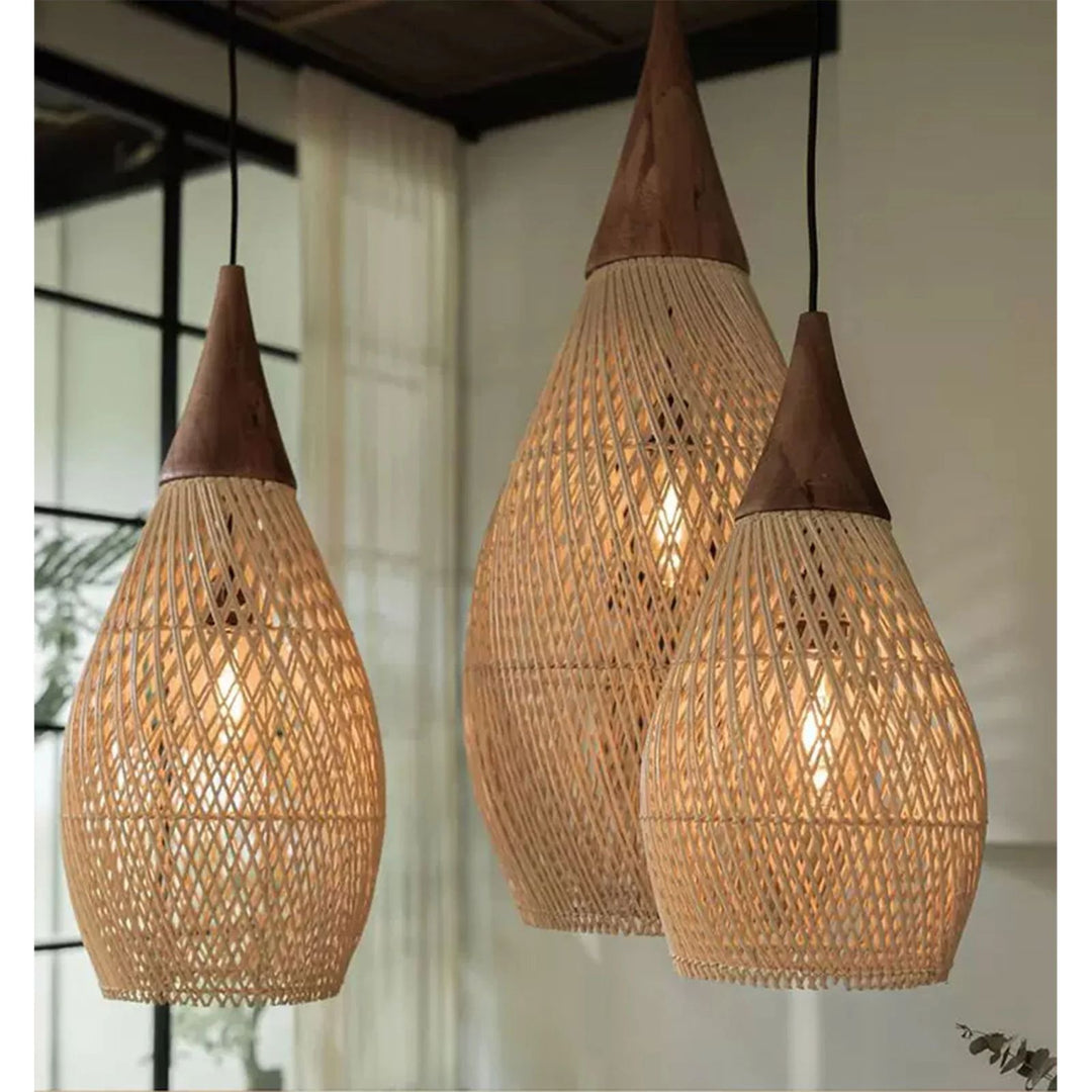 Handwoven Bamboo Pendant Light