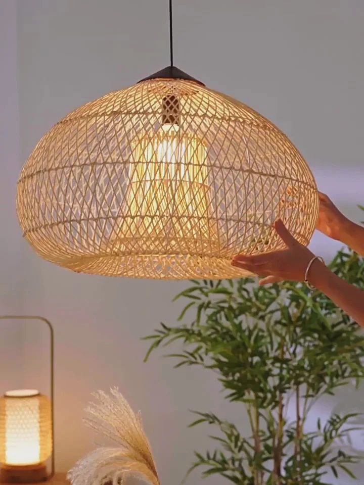 Handwoven Bamboo Pendant Light