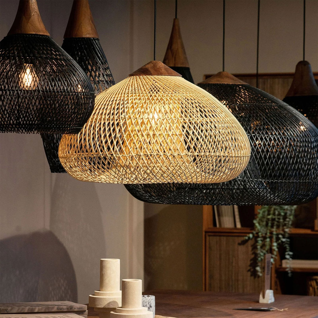 Handwoven Bamboo Pendant Light