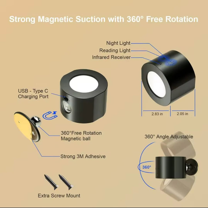Rechargeable Wall Light with Remote