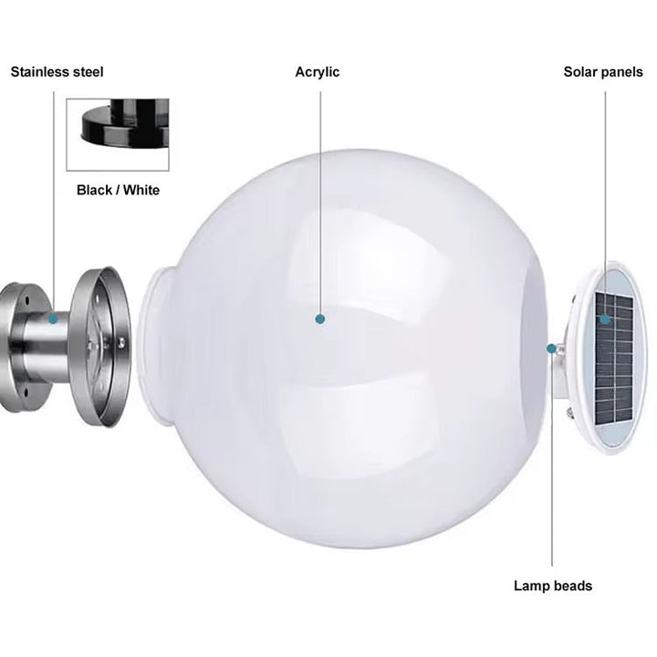 Solar Powered Outdoor Globe Light