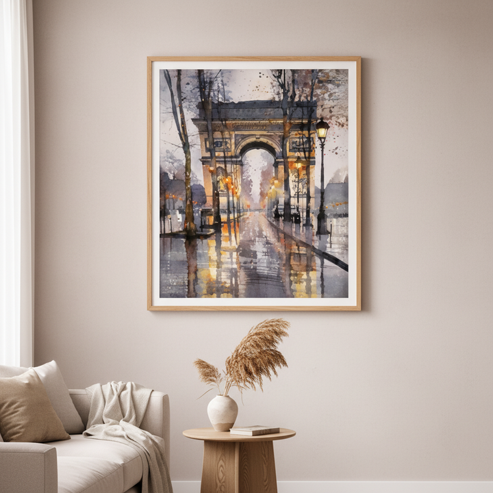 Paris Arc Reflection Canvas
