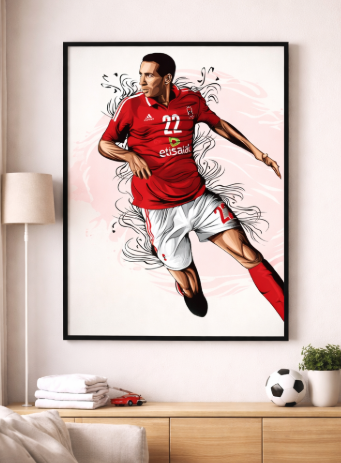 Football Player Action Canvas