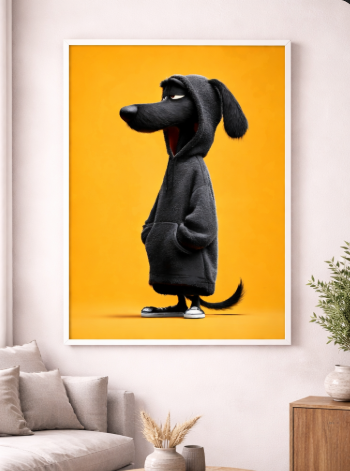 Cool Dog Character Canvas