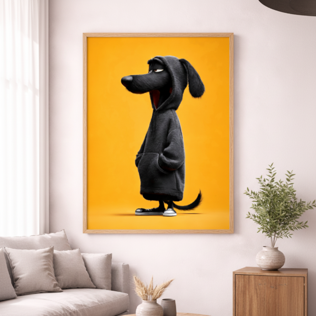 Cool Dog Character Canvas