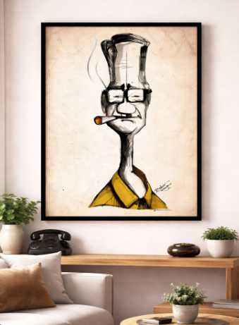 Vintage Thinker Portrait Canvas