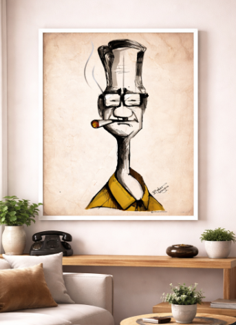 Vintage Thinker Portrait Canvas