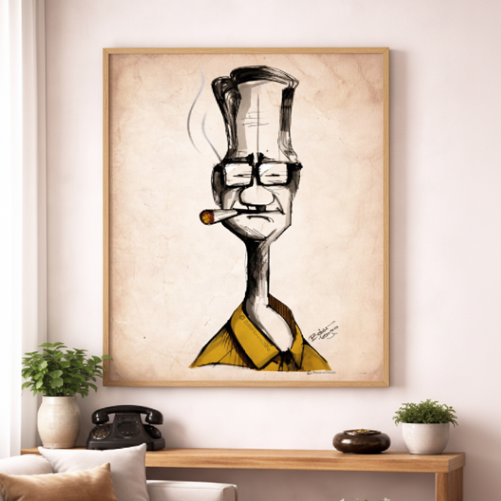 Vintage Thinker Portrait Canvas