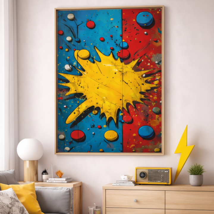 Abstract Pop Burst Canvas