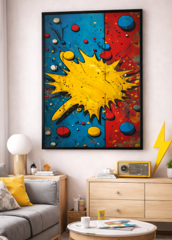 Abstract Pop Burst Canvas