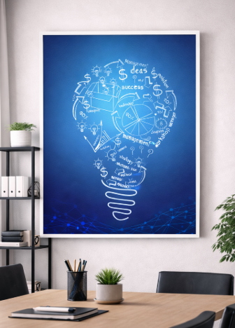 Business Ideas Lightbulb Canvas