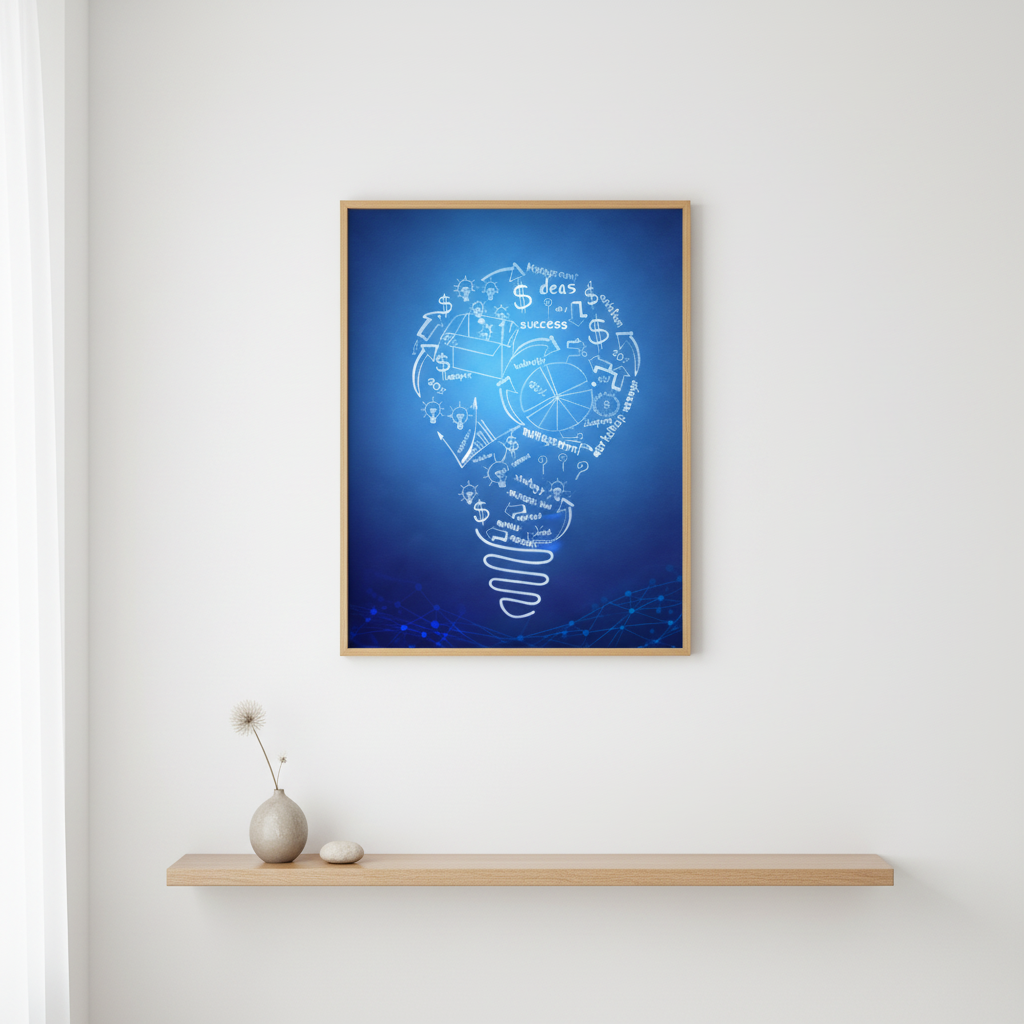 Business Ideas Lightbulb Canvas