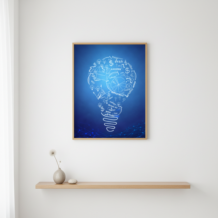 Business Ideas Lightbulb Canvas