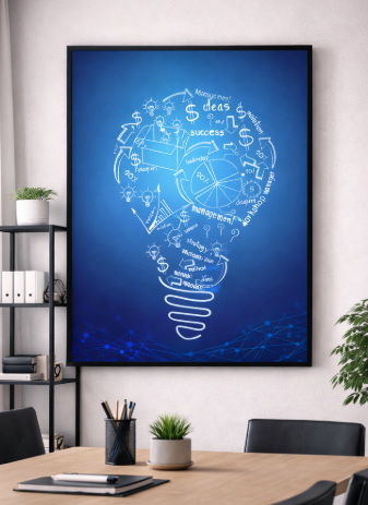 Business Ideas Lightbulb Canvas