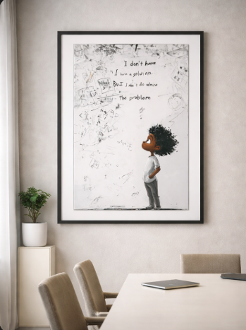 Problem Solver Child Illustration Canvas