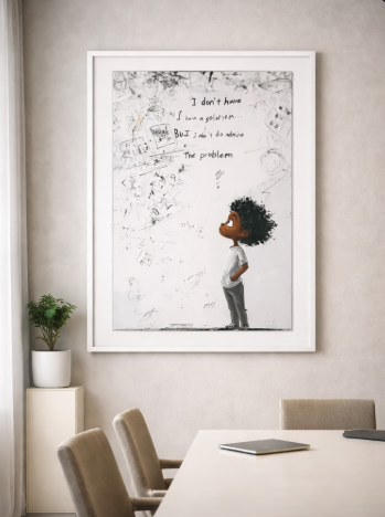 Problem Solver Child Illustration Canvas
