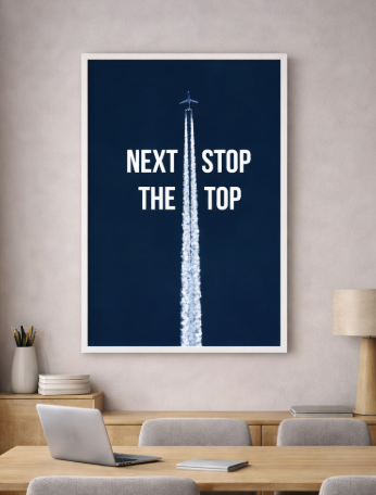 Next Stop The Top Aviation Canvas