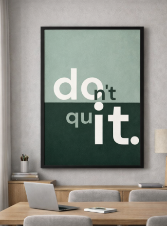 Don't Quit Motivational Canvas