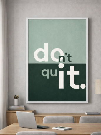 Don't Quit Motivational Canvas