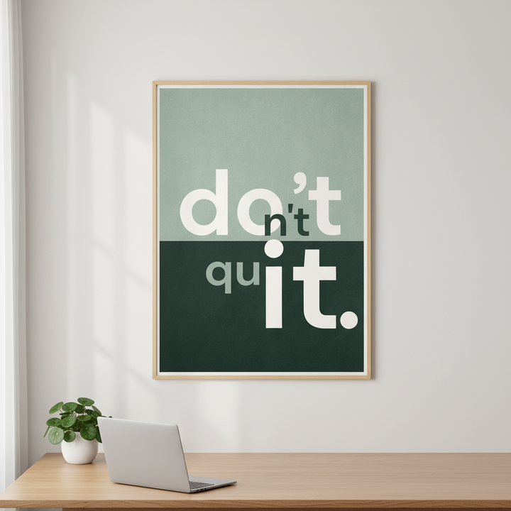 Don't Quit Motivational Canvas