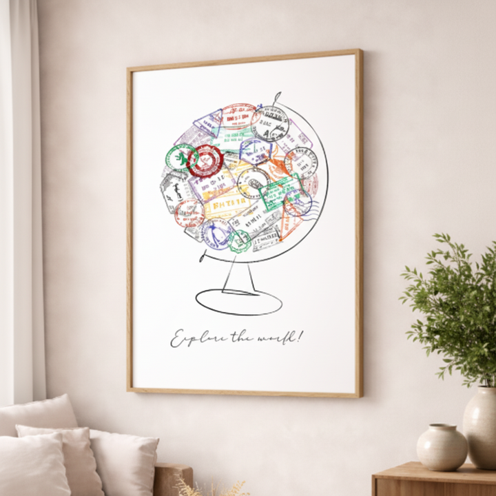 Explore the World Globe Canvas