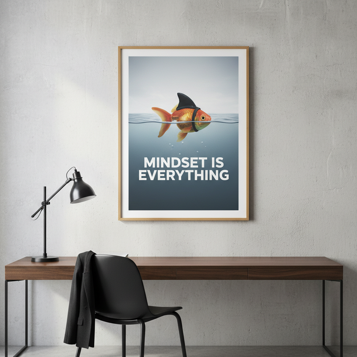 Mindset Motivation Fish Canvas