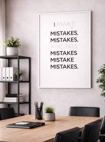 Mistakes Quote Typography Canvas