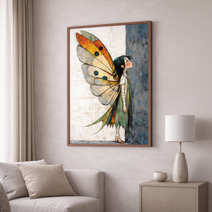 Whimsical Butterfly Girl Canvas