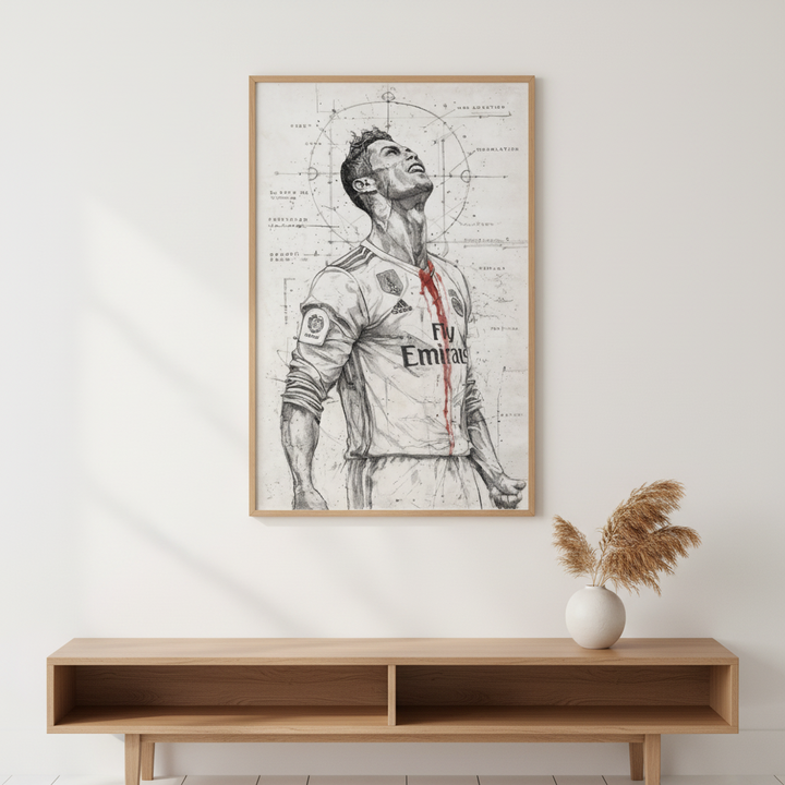 Football Legend Sketch Canvas