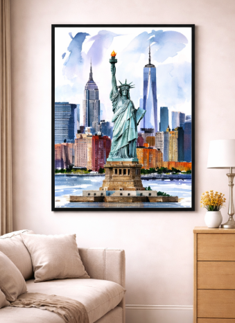 Statue of Liberty New York Canvas Wall Art