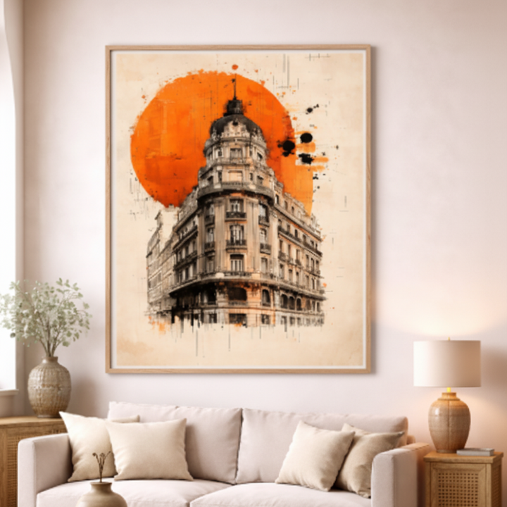 Urban Landmark Abstract Canvas