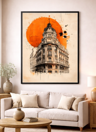Urban Landmark Abstract Canvas