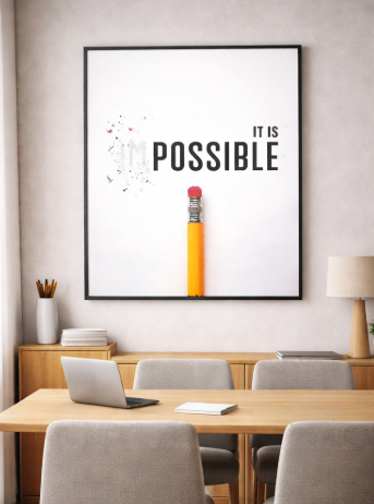 It Is Possible Pencil Canvas