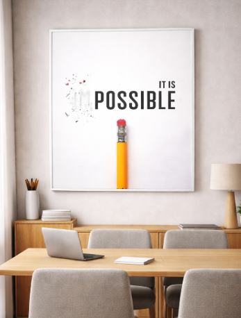 It Is Possible Pencil Canvas