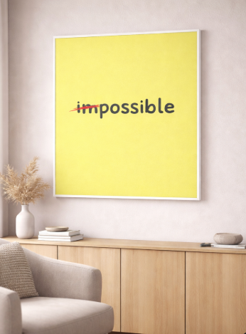 Impossible Motivation Canvas Wall Art