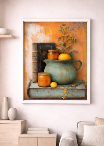 Rustic Still Life Canvas Wall Art