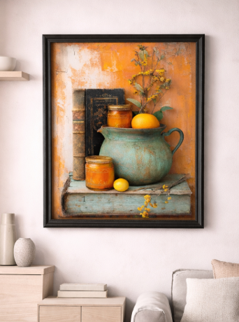 Rustic Still Life Canvas Wall Art