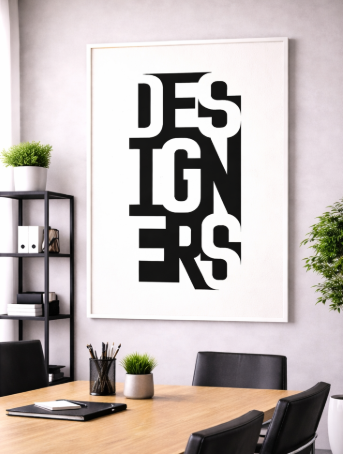 Designers Bold Typography Canvas