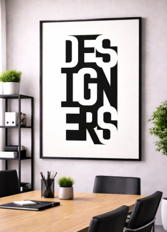 Designers Bold Typography Canvas